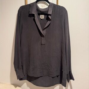 GO BY GO SILK Charcoal Blouse